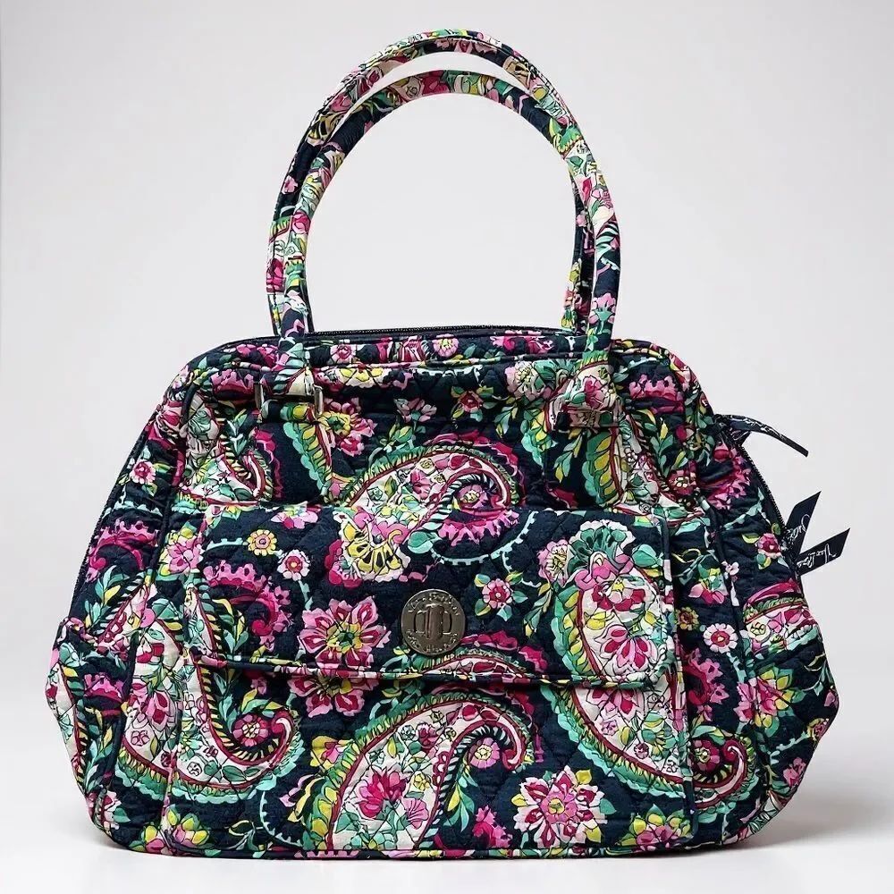 Vera Bradley Petal Paisley Floral Shoulder Bag - Pink and Green